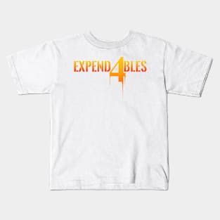 Expend4bles expandables 4 and sylvester stallone themed graphic design by ironpalette. Kids T-Shirt